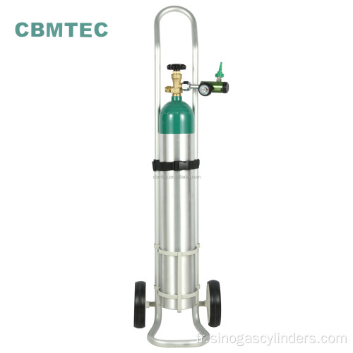 Cylindre d&#39;oxygène en aluminium médical de 2,8 L de haute qualité